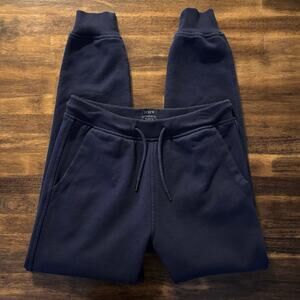 J Crew Men's Small Authentic Fleece Sweatpant Jogger Pull On Drawstring Navy